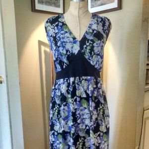 Perfect Summer Dress Purple Floral & Black Detail